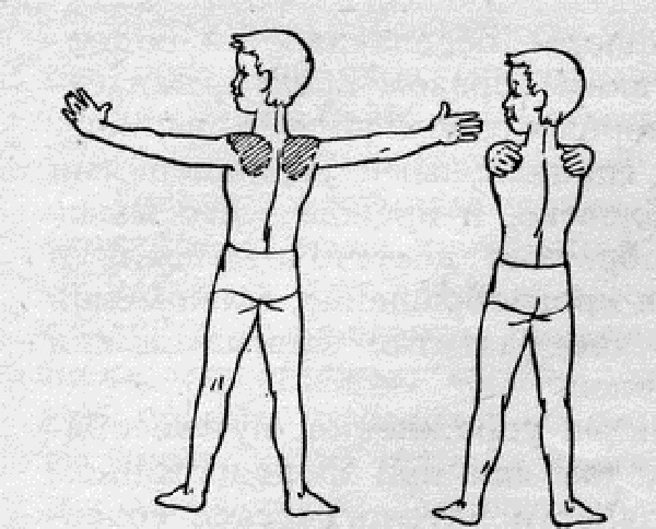 Упражнение обними плечи