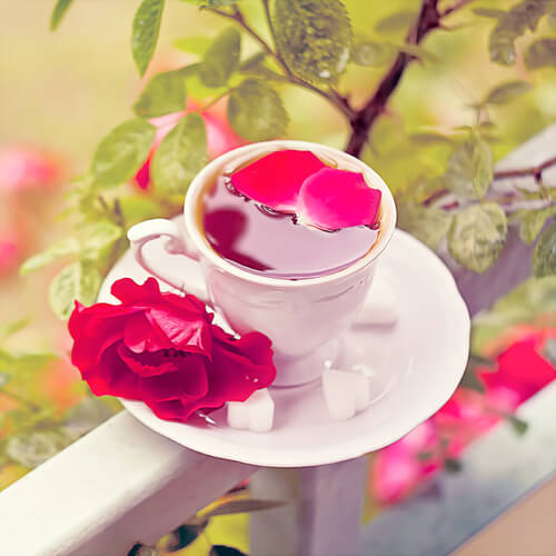 Розовый чай для лечения лицевого нерва