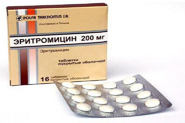 Эритромицин при роже